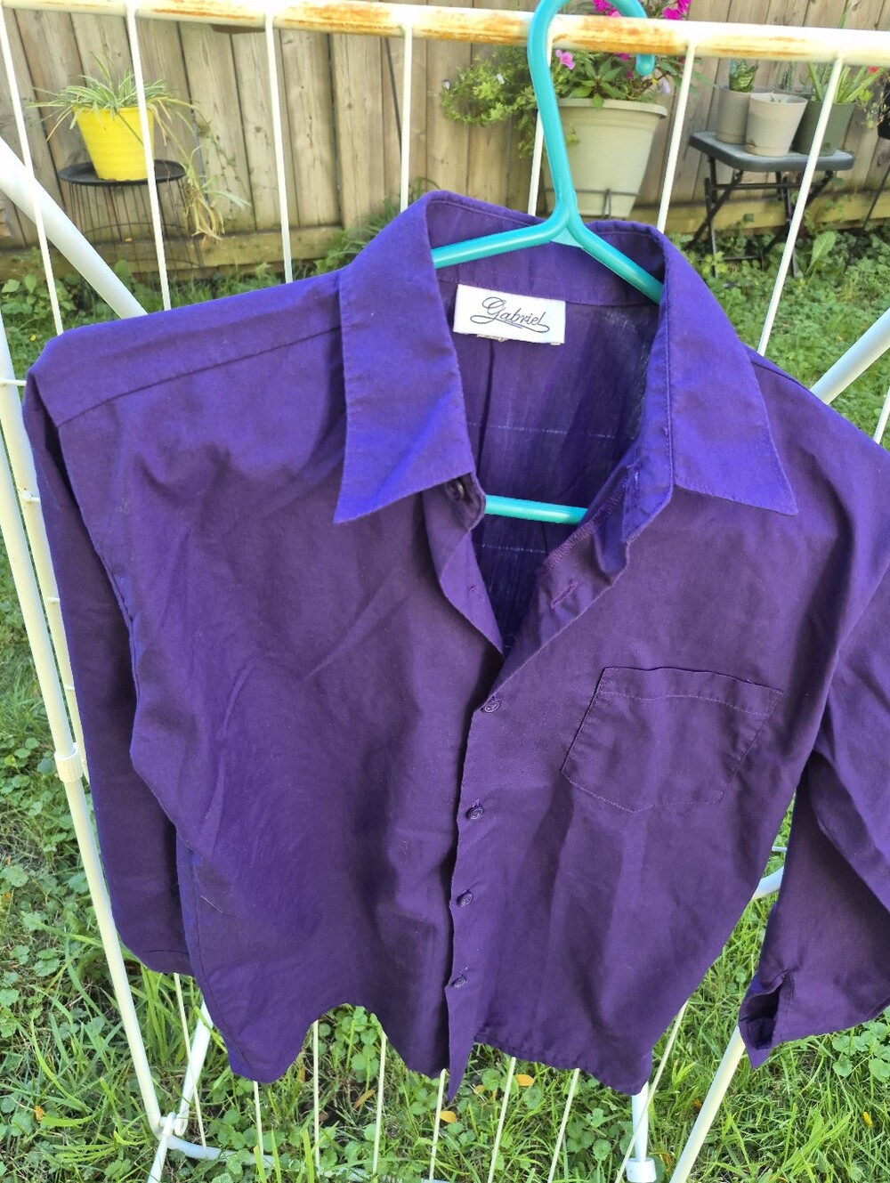 Men's Purple Button-Up Shirt